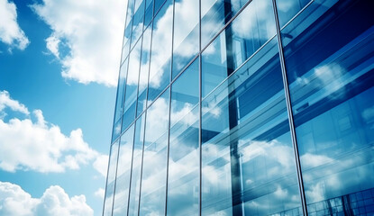 Fototapeta na wymiar modern office building in the sky