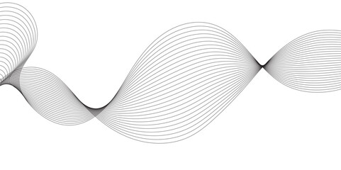 Abstract digital future technology concept white smooth lines background. Modern banner technology design. frequency sound wave, twisted curve lines grey, white background.