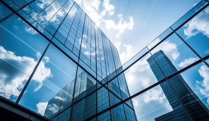 Obraz premium modern office building in the sky