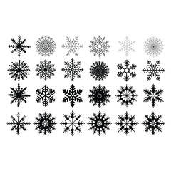 flat christmas season silhouette