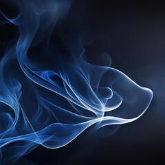 Fototapeta premium abstract background - Dark blue background - Blue abstract - Curves and lines - Generative AI