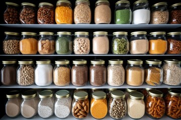 gluten-free foods neatly arranged on a grocery shelf