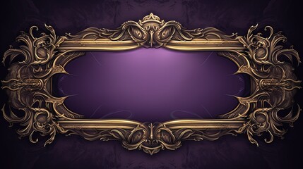 face cam overlay png for fantasy game lovers to show on live streams. Can be used as a panel or banner for royal themed posters or other luxury premium graphics. Purple and gold border old frame