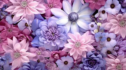 Beautiful Delicate Flowers Seamless Pattern