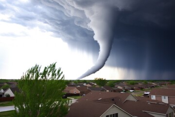 tornado causing destructive damage