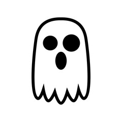Ghost icon. Vector. Isolated on white.