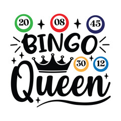 Bingo queen vector arts Eps 