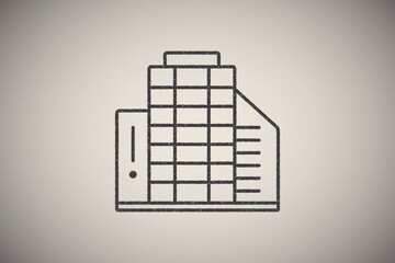 stall icon vector illustration in stamp style