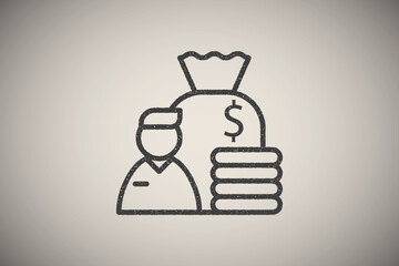 apartments icon vector illustration in stamp style