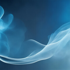 abstract blue smoke - Dark blue background - Blue abstract - Curves and lines - Generative AI