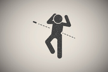 Kill shot murder icon vector illustration in stamp style - obrazy, fototapety, plakaty