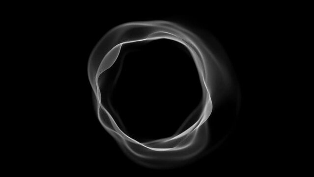 3D three dimensional abstract circular digital cyber mesh wave design background