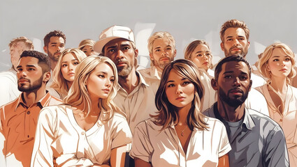 portrait of a group of people of different ethnic groups