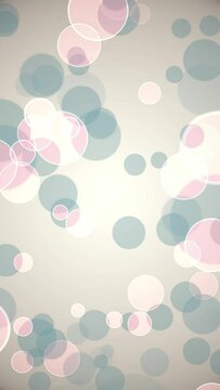 Vertical video - abstract background with gently moving pink and blue bokeh sphere particles. Looping, full HD motion background animation.	