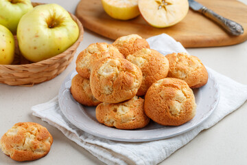 Freshly baked homemade soft apple cookies - 659985555