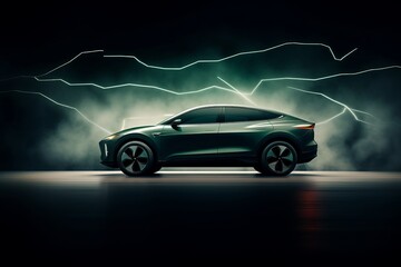 Electric Car with lighting effect.