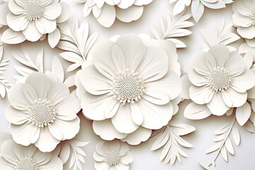 Abstract flowers and leaf background. 