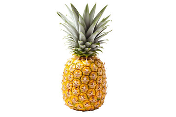 Pineapple on White Background - Generative AI