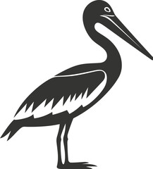 Brown pelican bird icon