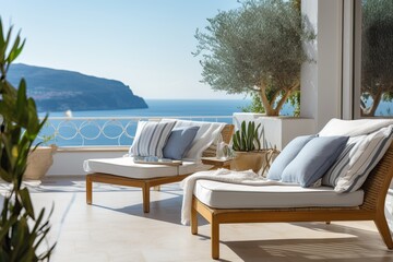 Mediterranean Patio with Furniture