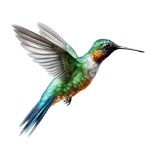 Zelfklevend Fotobehang Kolibrie Hummingbird on transparent background PNG