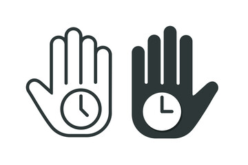 Fototapeta premium Hand with time. Illustration vector