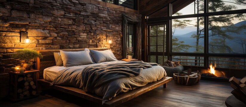 Bedroom with a rustic vibe