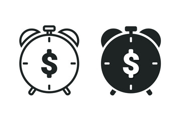 Money time symbol. Illustration vector