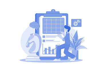 Employees doing Strategy Planning