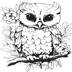 Baby OWL coloring page