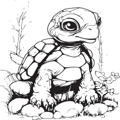Baby Turtle coloring page