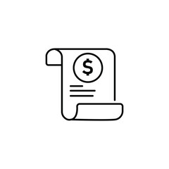 sheet, dollar line icon. Elements of black friday and sales icon. Premium quality graphic design icon. Can be used for web, logo, mobile app