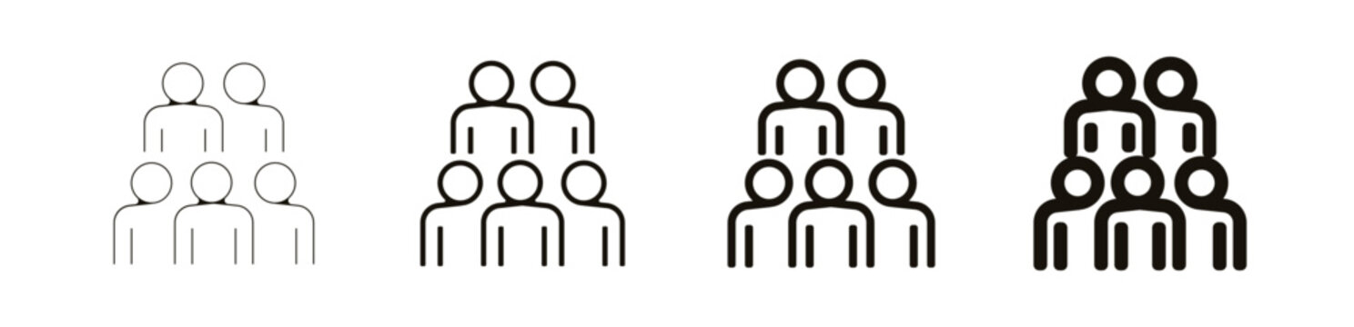 Equipe groupe Teambuilding entreprise travail pictogramme ic&ocirc;ne et symbole logo