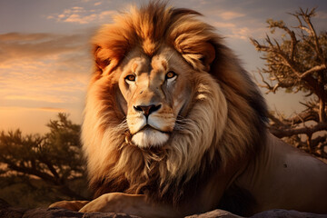 portrait of a lion