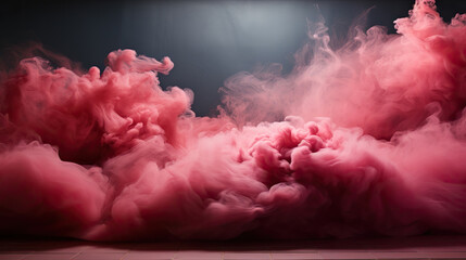 A Red Cloudy Stage,Red Smoke and Stage Display Background