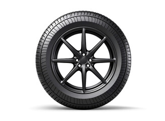 Obraz premium Car wheel with rim and tire isolated on transparent background