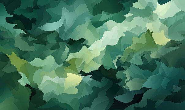 Background for design, creative camouflage background in green tones.