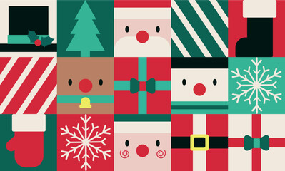 seamless pattern with christmas character