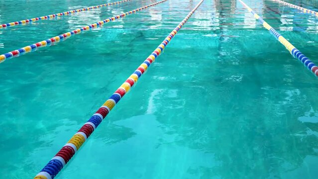 The sparkling water in the pool