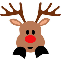 Santa Claus Reindeer Vector Icon Without Background