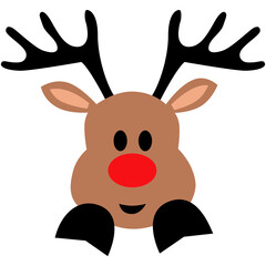 Reindeer illustration without background