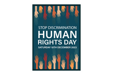 Human Right Day Poster Template | Editable Vector Source File.