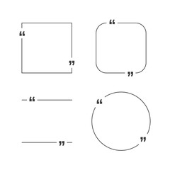 Quote frame with quotation marks. Speech citation.