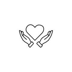 love hands friendship outline icon. Elements of friendship line icon. Signs, symbols and vectors can be used for web, logo, mobile app,