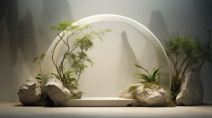 Close up of microphone in concert hall or conference room background.