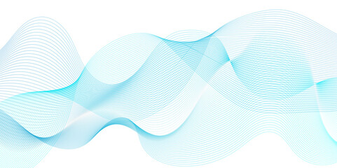 Abstract blue flowing wave lines futuristic technology background. Modern glowing moving lines design. Modern blue moving lines design element. Futuristic technology concept. Vector illustration.
