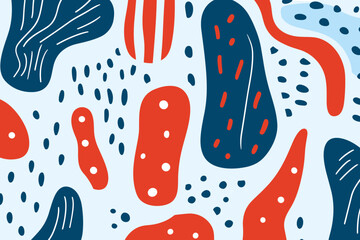 Christmas winter seamless pattern, abstract style. Good for fashion fabrics, children’s clothing, T-shirts, postcards, email header, wallpaper, banner, posters, events, covers, advertising, and more.