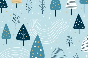 Fototapeten Christmas winter seamless pattern, abstract style. Good for fashion fabrics, children’s clothing, T-shirts, postcards, email header, wallpaper, banner, posters, events, covers, advertising, and more. © TasaDigital