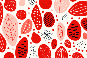 Christmas winter seamless pattern, abstract style. Good for fashion fabrics, children’s clothing, T-shirts, postcards, email header, wallpaper, banner, posters, events, covers, advertising, and more.