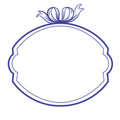 Line art vintage label